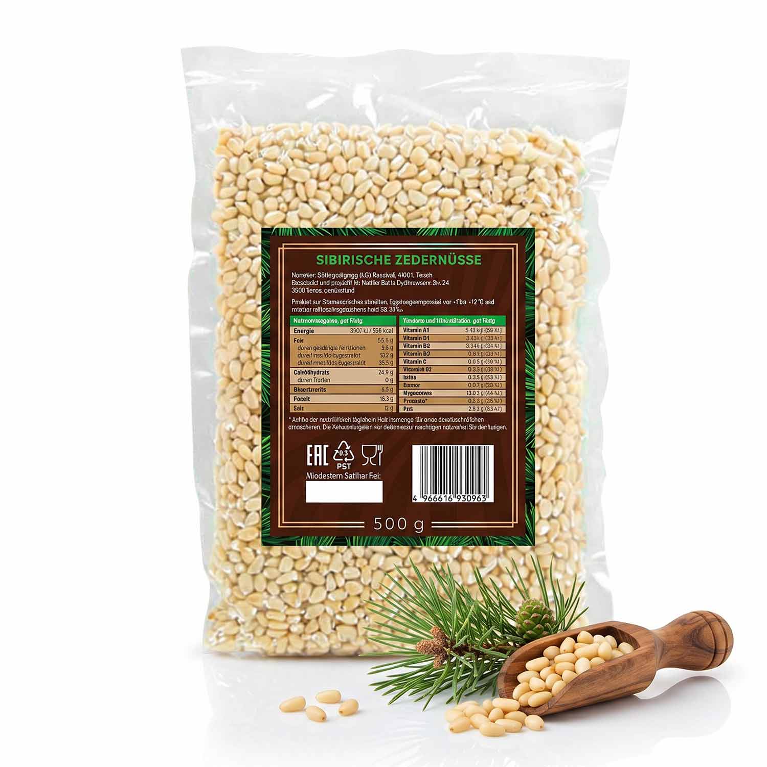 BARIN Set: Zedernüsse Premium 4x 500 g