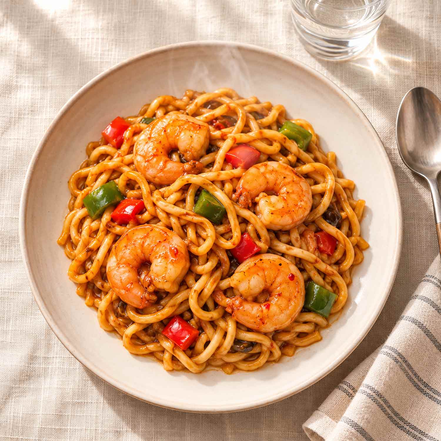 BARIN in 5 Minuten fertig Asiatische Bratnudeln mit Garnelen und Gemüse, 340 g