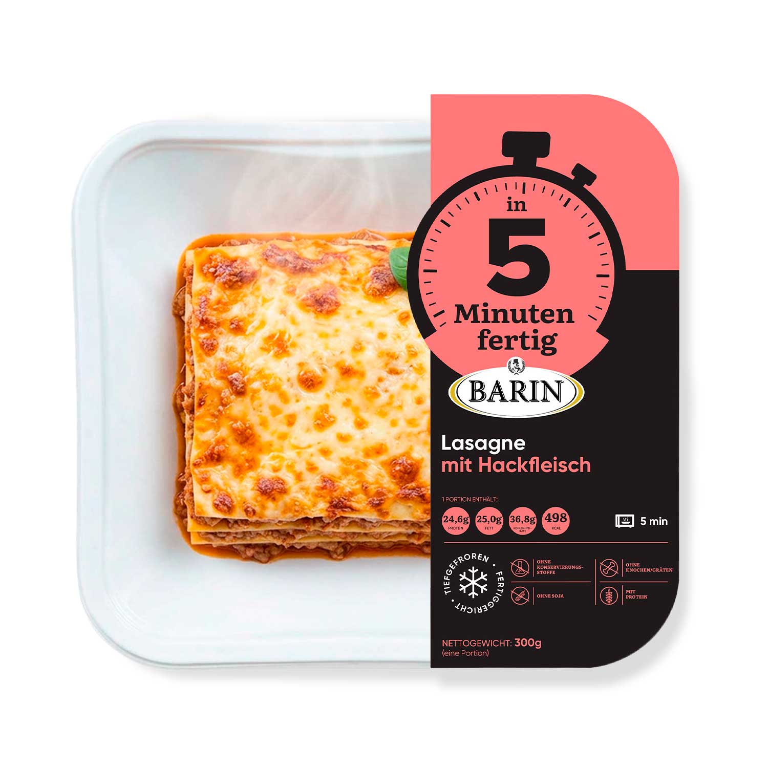 BARIN in 5 Minuten fertig Lasagne mit Hackfleisch, 300 g