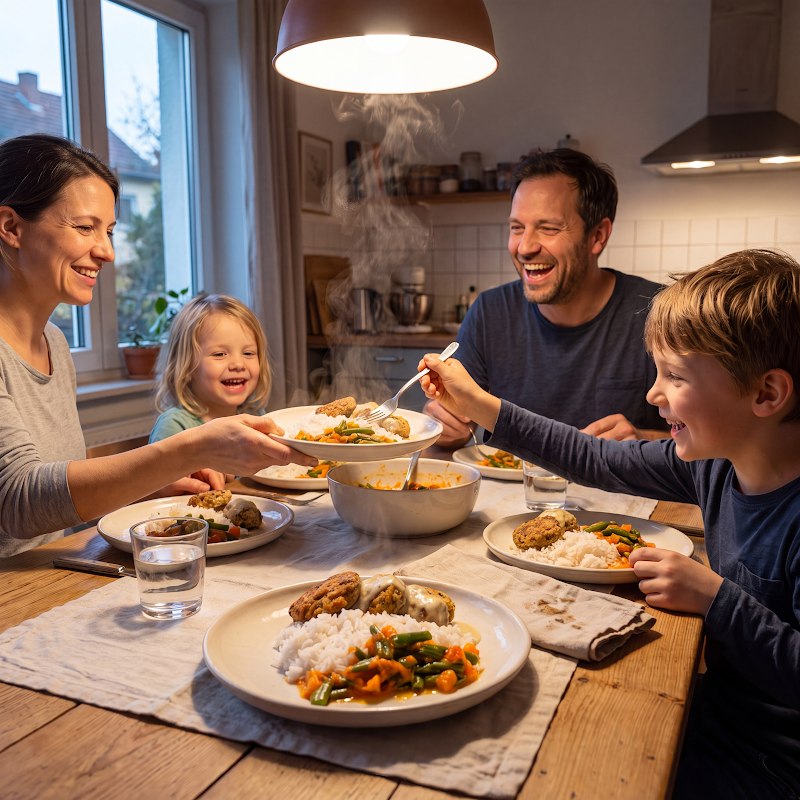 Gemeinsames Essen mit Barin Gerichten