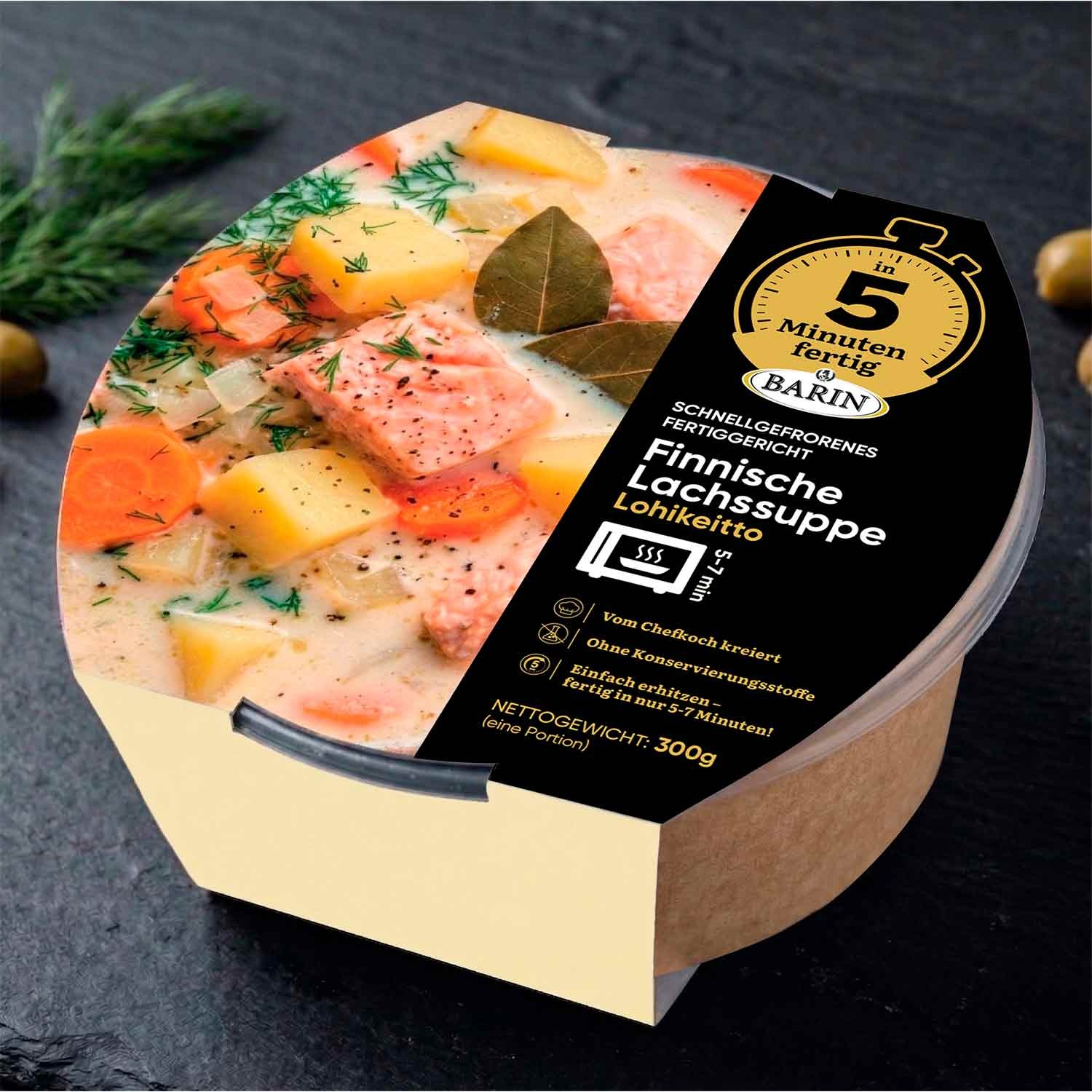 BARIN 5 Minuten Finnische Lachssuppe (Lohikeitto), 300 g
