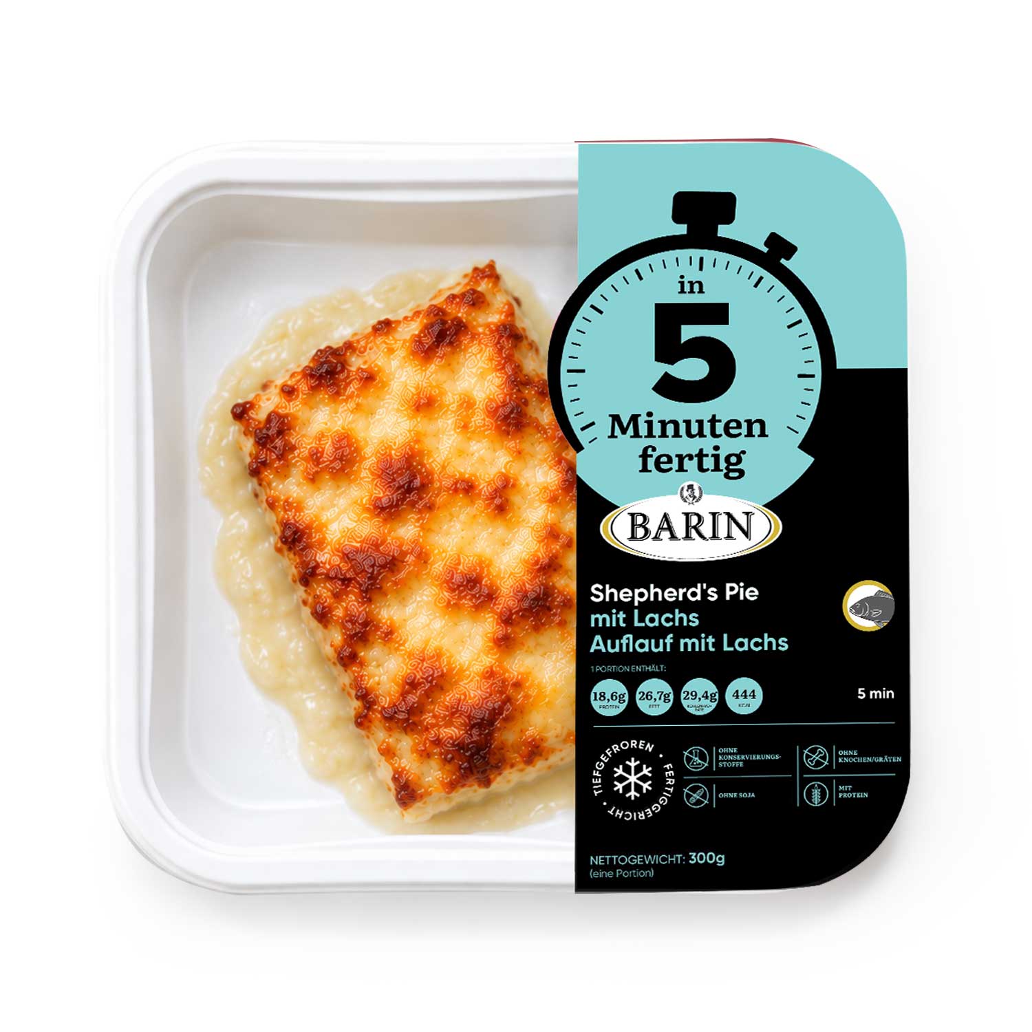 BARIN in 5 Minuten fertig Shepherd's Pie mit Lachs - Auflauf mit Lachs, 300 g