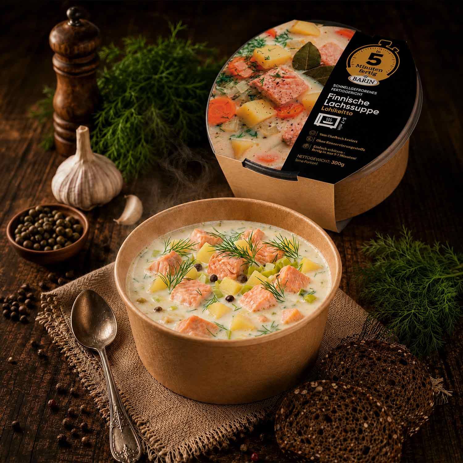 BARIN in 5 Minuten fertig Finnische Lachssuppe (Lohikeitto), 300 g