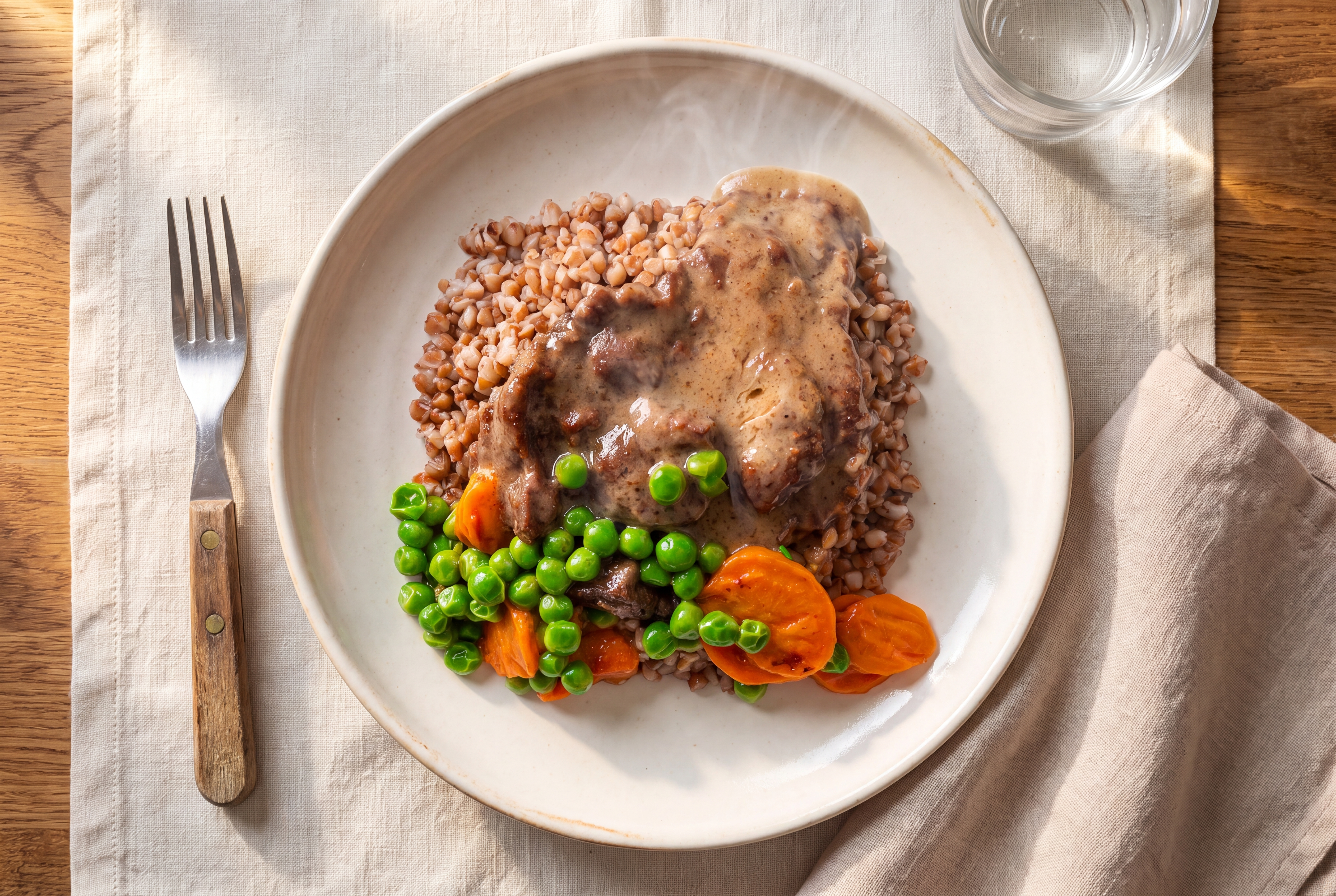 BARIN in 5 Minuten fertig Beef Stroganoff mit Buchweizen und Gemüse, 300 g