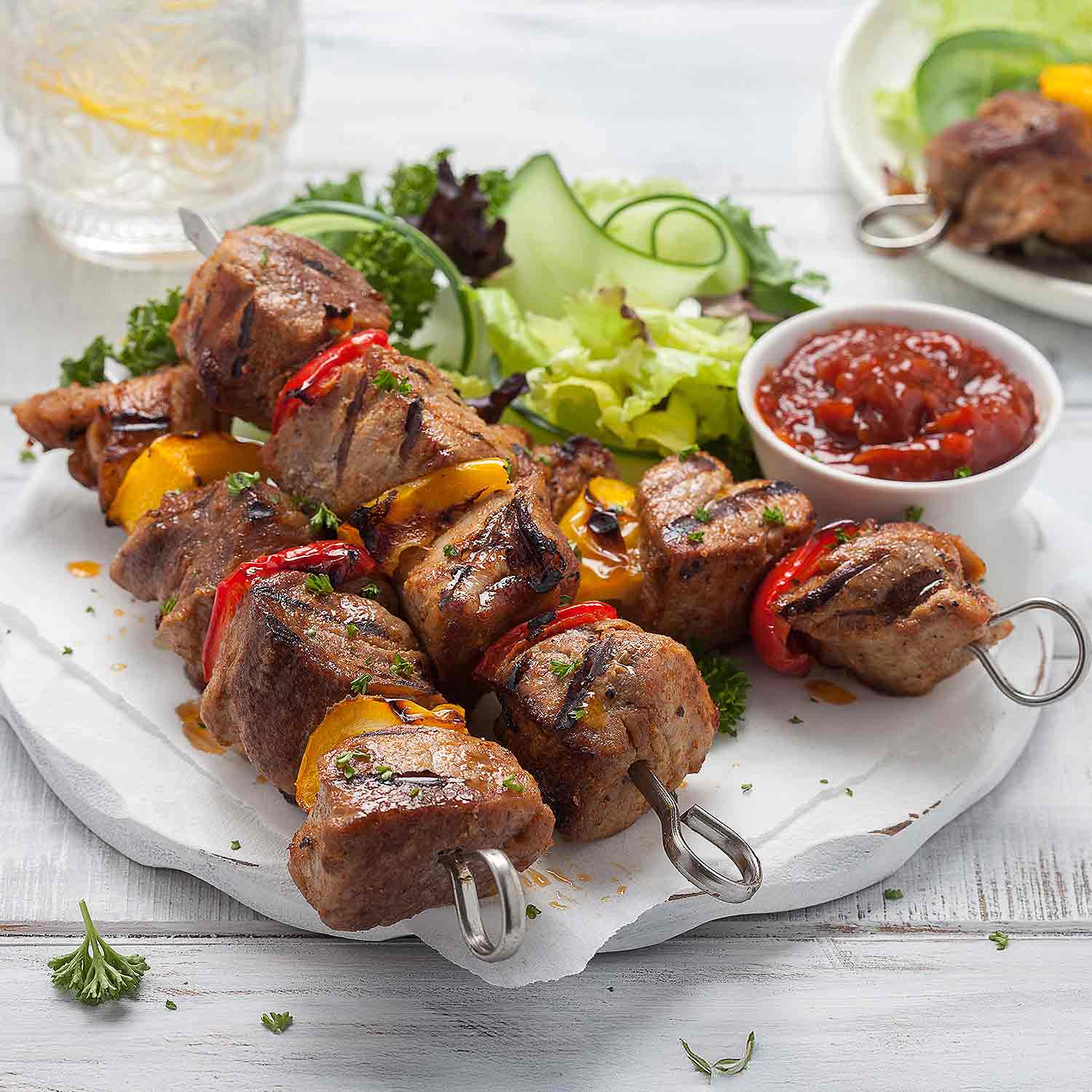 BARIN Schaschlik aus mariniertem Schweinenacken